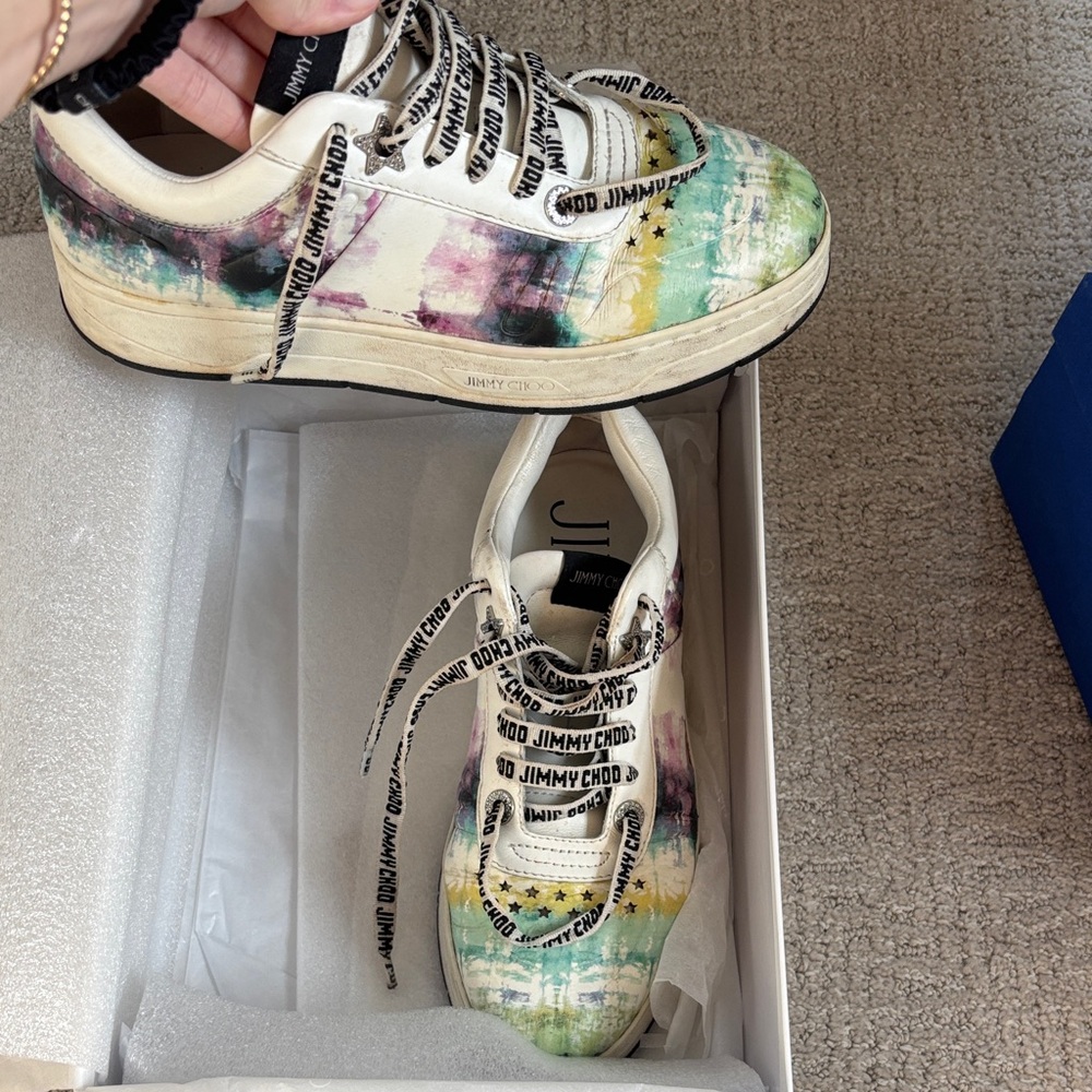 Jimmy Choo Vibrant Multicolor Sneakers